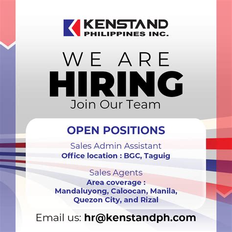 kenstand philippines inc|Working at Kenstand Philippines .